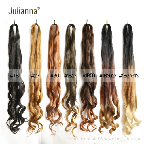Julianna spiral french curl wave yaki pony style curly wavy afro kinky extensions synthetic braids for african hair attachments